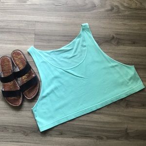 Mint Green Crop Tank